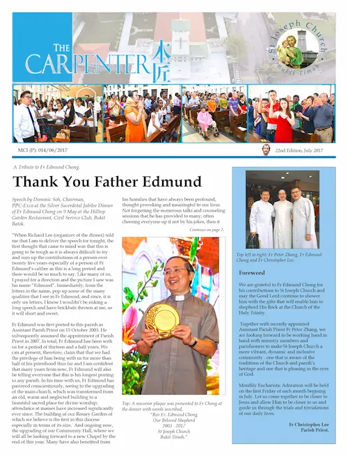 The Carpenter Newsletter 22nd Edition, Jul 2017